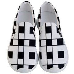 Black And White Pattern Men s Lightweight Slip Ons