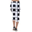 Black And White Pattern Lightweight Velour Capri Leggings  View2