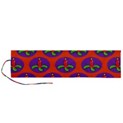 Christmas Candles Seamless Pattern Roll Up Canvas Pencil Holder (l) by Amaryn4rt