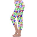 Colorful Curtains Seamless Pattern Capri Winter Leggings  View2