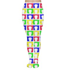 Colorful Curtains Seamless Pattern Tights by Amaryn4rt