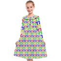 Colorful Curtains Seamless Pattern Kids  Midi Sailor Dress View1