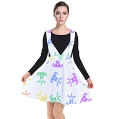 Rainbow Clown Pattern Plunge Pinafore Dress by Amaryn4rt