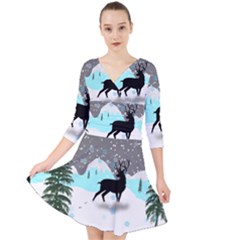 Rocky Mountain High Colorado Quarter Sleeve Front Wrap Dress by Amaryn4rt