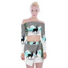 Rocky Mountain High Colorado Off Shoulder Top With Mini Skirt Set by Amaryn4rt