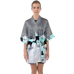 Rocky Mountain High Colorado Half Sleeve Satin Kimono  by Amaryn4rt