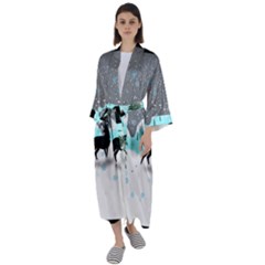 Rocky Mountain High Colorado Maxi Satin Kimono by Amaryn4rt