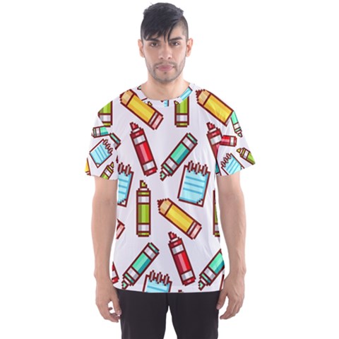 Seamless Pixel Art Pattern Men s Sport Mesh Tee by Amaryn4rt