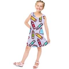 Seamless Pixel Art Pattern Kids  Tunic Dress by Amaryn4rt