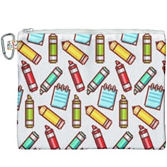 Seamless Pixel Art Pattern Canvas Cosmetic Bag (xxxl) by Amaryn4rt