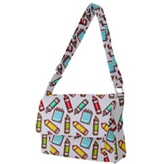 Seamless Pixel Art Pattern Full Print Messenger Bag (l) by Amaryn4rt