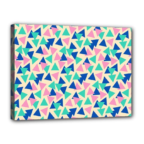 Pop Triangles Canvas 16  X 12  (stretched) by ConteMonfrey