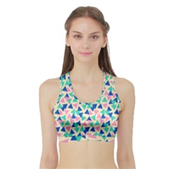 Pop Triangles Sports Bra With Border by ConteMonfrey