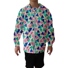 Pop Triangles Kids  Hooded Windbreaker by ConteMonfrey