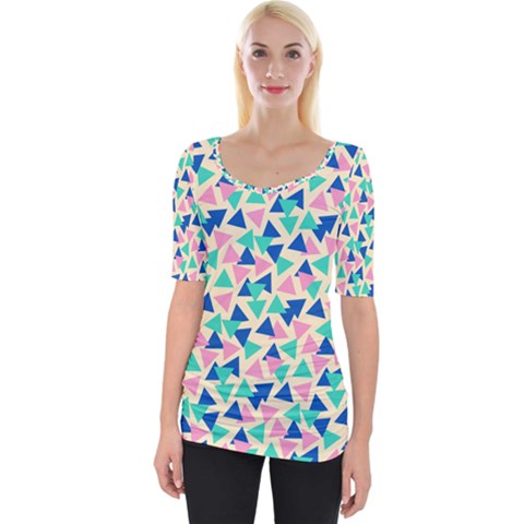 Pop Triangles Wide Neckline Tee by ConteMonfrey