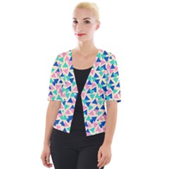 Pop Triangles Cropped Button Cardigan by ConteMonfrey