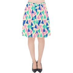 Pop Triangles Velvet High Waist Skirt by ConteMonfrey