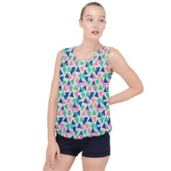 Pop Triangles Bubble Hem Chiffon Tank Top by ConteMonfrey