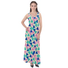 Pop Triangles Sleeveless Velour Maxi Dress by ConteMonfrey