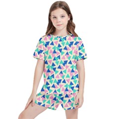 Pop Triangles Kids  Tee And Sports Shorts Set by ConteMonfrey