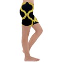 Seamless Gold Pattern Kids  Lightweight Velour Capri Yoga Leggings View3