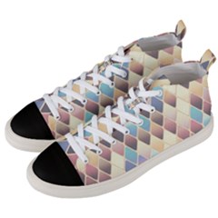 Abstract Colorful Diamond Background Tile Men s Mid-top Canvas Sneakers by Amaryn4rt