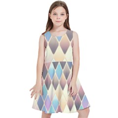 Abstract Colorful Diamond Background Tile Kids  Skater Dress by Amaryn4rt