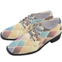 Abstract Colorful Diamond Background Tile Women Heeled Oxford Shoes View2