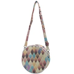 Abstract Colorful Diamond Background Tile Crossbody Circle Bag by Amaryn4rt