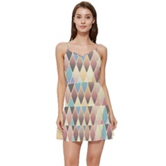 Abstract Colorful Diamond Background Tile Short Frill Dress by Amaryn4rt