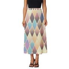 Abstract Colorful Diamond Background Tile Classic Midi Chiffon Skirt by Amaryn4rt