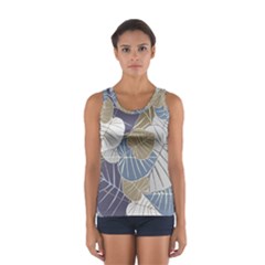 Ackground Leaves Desktop Sport Tank Top  by Amaryn4rt