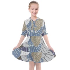 Ackground Leaves Desktop Kids  All Frills Chiffon Dress by Amaryn4rt