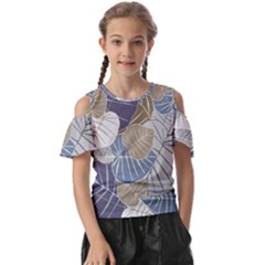 Ackground Leaves Desktop Kids  Butterfly Cutout Tee by Amaryn4rt