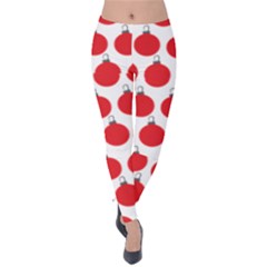 Christmas Baubles Bauble Holidays Velvet Leggings by Amaryn4rt