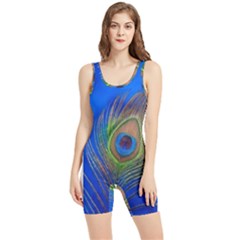 Blue Peacock Feather Women s Wrestling Singlet by Amaryn4rt