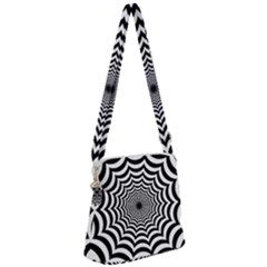 Spider Web Hypnotic Zipper Messenger Bag by Amaryn4rt