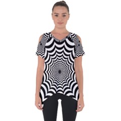 Spider Web Hypnotic Cut Out Side Drop Tee by Amaryn4rt