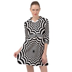 Spider Web Hypnotic Mini Skater Shirt Dress by Amaryn4rt