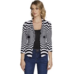 Spider Web Hypnotic Women s Casual 3/4 Sleeve Spring Jacket by Amaryn4rt