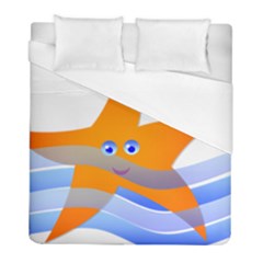 Beach Sea Shell Swimming Duvet Cover (full/ Double Size) by Amaryn4rt