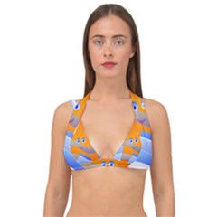 Beach Sea Shell Swimming Double Strap Halter Bikini Top by Amaryn4rt