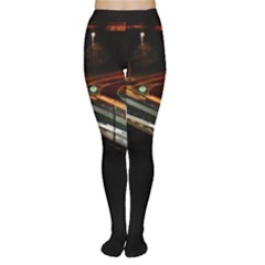 Highway Night Lighthouse Car Fast Tights by Amaryn4rt