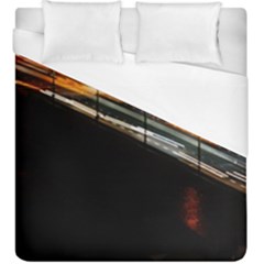 Highway Night Lighthouse Car Fast Duvet Cover (king Size) by Amaryn4rt