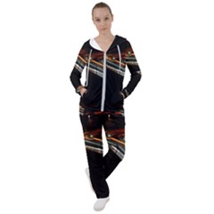 Highway Night Lighthouse Car Fast Women s Tracksuit by Amaryn4rt