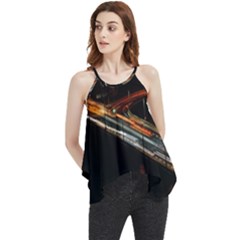 Highway Night Lighthouse Car Fast Flowy Camisole Tank Top by Amaryn4rt