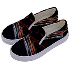 Highway Night Lighthouse Car Fast Kids  Canvas Slip Ons by Amaryn4rt