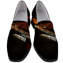 Highway Night Lighthouse Car Fast Women s Chunky Heel Loafers by Amaryn4rt