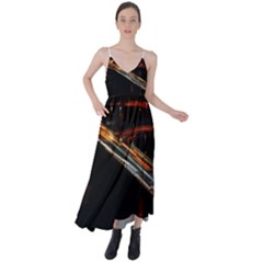 Highway Night Lighthouse Car Fast Tie Back Maxi Dress by Amaryn4rt