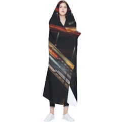 Highway Night Lighthouse Car Fast Wearable Blanket by Amaryn4rt